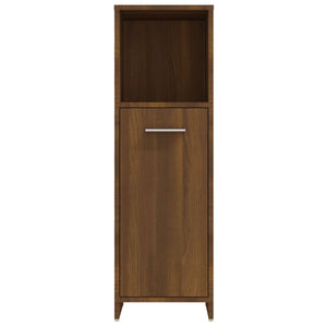 vidaXL Bathroom Cabinet Brown Oak 30x30x95 cm Engineered Wood