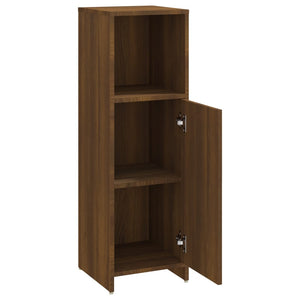 vidaXL Bathroom Cabinet Brown Oak 30x30x95 cm Engineered Wood