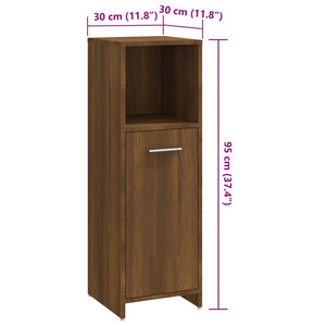 vidaXL Bathroom Cabinet Brown Oak 30x30x95 cm Engineered Wood