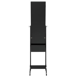 vidaXL Free-Standing Mirror with LED Black 34x37x146 cm