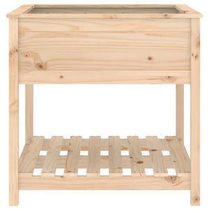 vidaXL Planter with Shelf 82.5x82.5x81 cm Solid Wood Pine