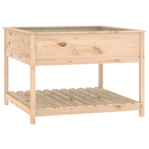 vidaXL Planter with Shelf 111.5x111.5x81 cm Solid Wood Pine