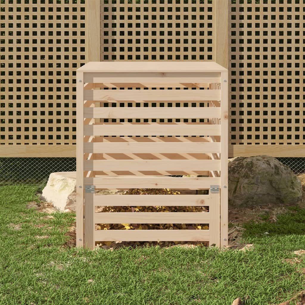 vidaXL Composter 82.5x82.5x99.5 cm Solid Wood Pine