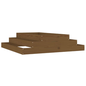 vidaXL Planter Honey Brown 110x110x27 cm Solid Wood Pine