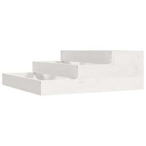 vidaXL Planter White 78x78x27 cm Solid Wood Pine