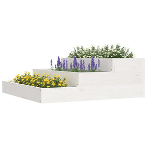 vidaXL Planter White 78x78x27 cm Solid Wood Pine