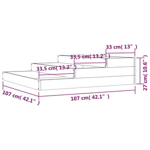 vidaXL Planter 107x107x27 cm Solid Wood Douglas