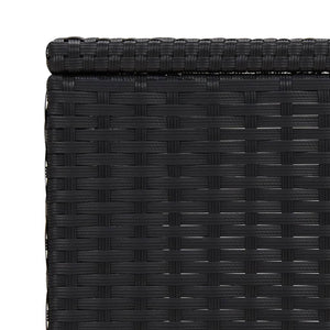 vidaXL C Table Black 40x35x60 cm Poly Rattan