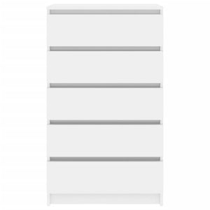 vidaXL Drawer Cabinet High Gloss White 60x36x103 cm Engineered Wood