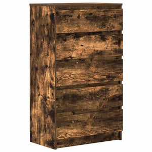 vidaXL Drawer Cabinet Smoked Oak 60x36x103 cm Engineered Wood