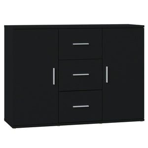 vidaXL Sideboard Black 91x29.5x65 cm Engineered Wood