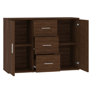 vidaXL Sideboard Brown Oak 91x29.5x65 cm Engineered Wood