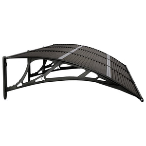 vidaXL Door Canopy Black 300x75 cm Polycarbonate