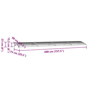 vidaXL Door Canopy Black 400x75 cm Polycarbonate