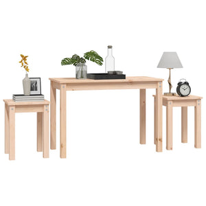 vidaXL Nesting Tables 3 pcs Solid Wood Pine