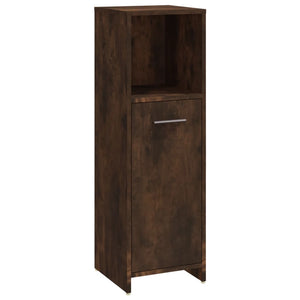 vidaXL 3 Piece Bathroom Furniture Set Smoked Oak Engineered Wood