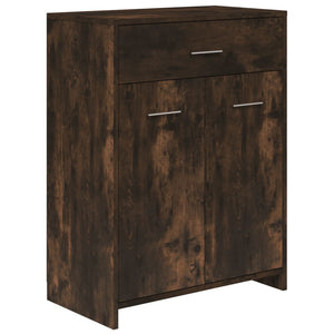 vidaXL 4 Piece Bathroom Furniture Set Smoked Oak Engineered Wood