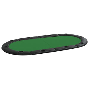 vidaXL 10-Player Folding Poker Tabletop Green 208x106x3 cm