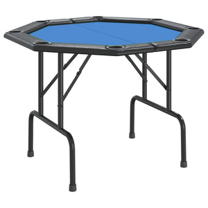 vidaXL 8-Player Folding Poker Table Blue 108x108x75 cm