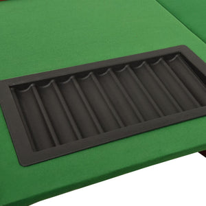 vidaXL 10-Player Poker Table with Chip Tray Green 160x80x75 cm