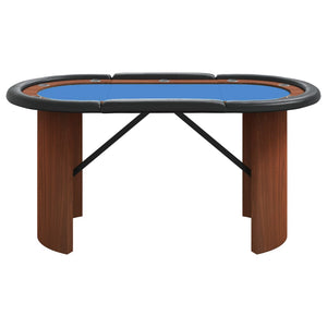 vidaXL 10-Player Poker Table Blue 160x80x75 cm