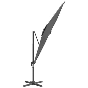 vidaXL Cantilever Umbrella with Aluminium Pole Anthracite 400x300 cm