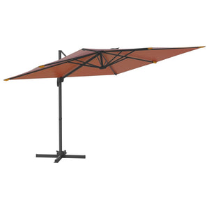 vidaXL Cantilever Umbrella with Aluminium Pole Terracotta 300x300 cm