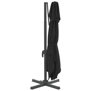 vidaXL Double Top Cantilever Umbrella Black 400x300 cm