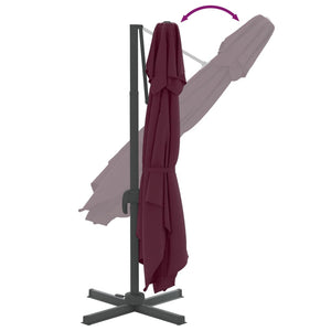 vidaXL Double Top Cantilever Umbrella Bordeaux Red 400x300 cm