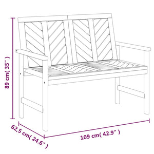 vidaXL 2 Piece Garden Lounge Set Solid Wood Acacia