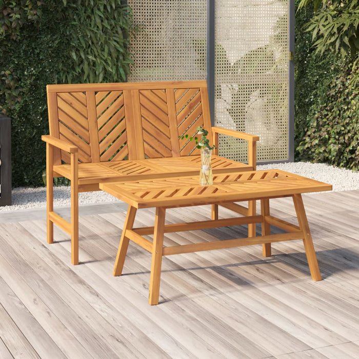 vidaXL 2 Piece Garden Lounge Set Solid Wood Acacia