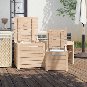 vidaXL 3 Piece Garden Box Set Solid Wood Pine