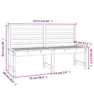vidaXL Garden Bench 157.5 cm Solid Wood Douglas
