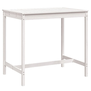 vidaXL Garden Table White 121x82.5x110 cm Solid Wood Pine