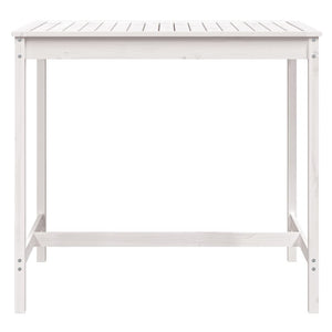 vidaXL Garden Table White 121x82.5x110 cm Solid Wood Pine