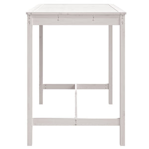 vidaXL Garden Table White 121x82.5x110 cm Solid Wood Pine