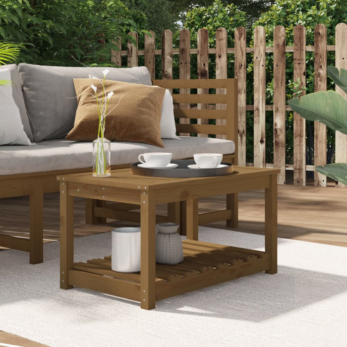 vidaXL Garden Table Honey Brown 82.5x50.5x45 cm Solid Wood Pine