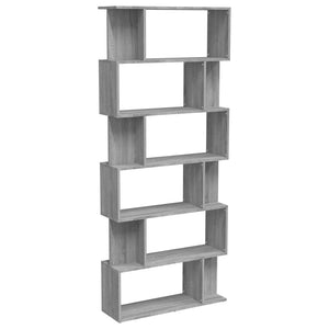 vidaXL Book Cabinet/Room Divider Grey Sonoma 80x24x192 cm Engineered Wood