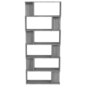 vidaXL Book Cabinet/Room Divider Grey Sonoma 80x24x192 cm Engineered Wood