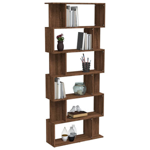 vidaXL Book Cabinet/Room Divider Brown Oak 80x24x192 cm Engineered Wood