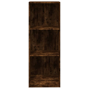 vidaXL 3-Tier Book Cabinet Smoked Oak 40x24x109 cm Engineered Wood