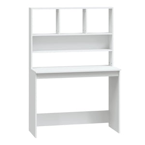 vidaXL Desk with Shelves White 102x45x148 cm Engineered Wood