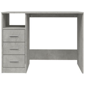 vidaXL Desk with Drawers Concrete Grey 102x50x76 cm Engineered Wood