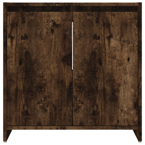 vidaXL Bathroom Cabinet Smoked Oak 60x33x61 cm Engineered Wood