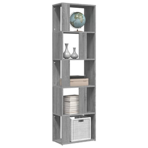 vidaXL Book Cabinet Grey Sonoma 45x24x160 cm Engineered Wood