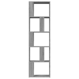 vidaXL Book Cabinet Grey Sonoma 45x24x160 cm Engineered Wood