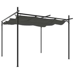 vidaXL Pergola with Retractable Roof Anthracite 295x292x230 cm