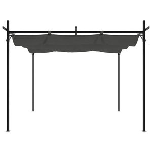 vidaXL Pergola with Retractable Roof Anthracite 295x292x230 cm