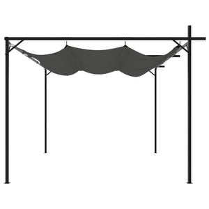 vidaXL Pergola with Retractable Roof Anthracite 295x292x230 cm