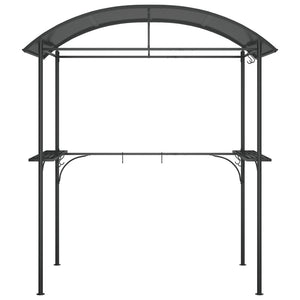 vidaXL BBQ Gazebo with Side Shelves Anthracite 220x115x230 cm Steel